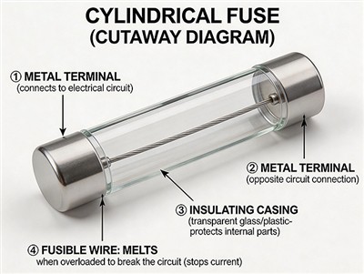 What is a cylindrical fuse?